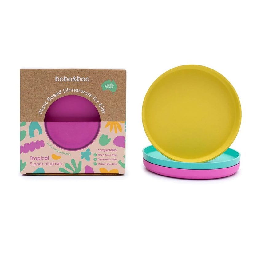 Bobo&Boo Accessory Feeding Plant Based Plate Set - Tropical