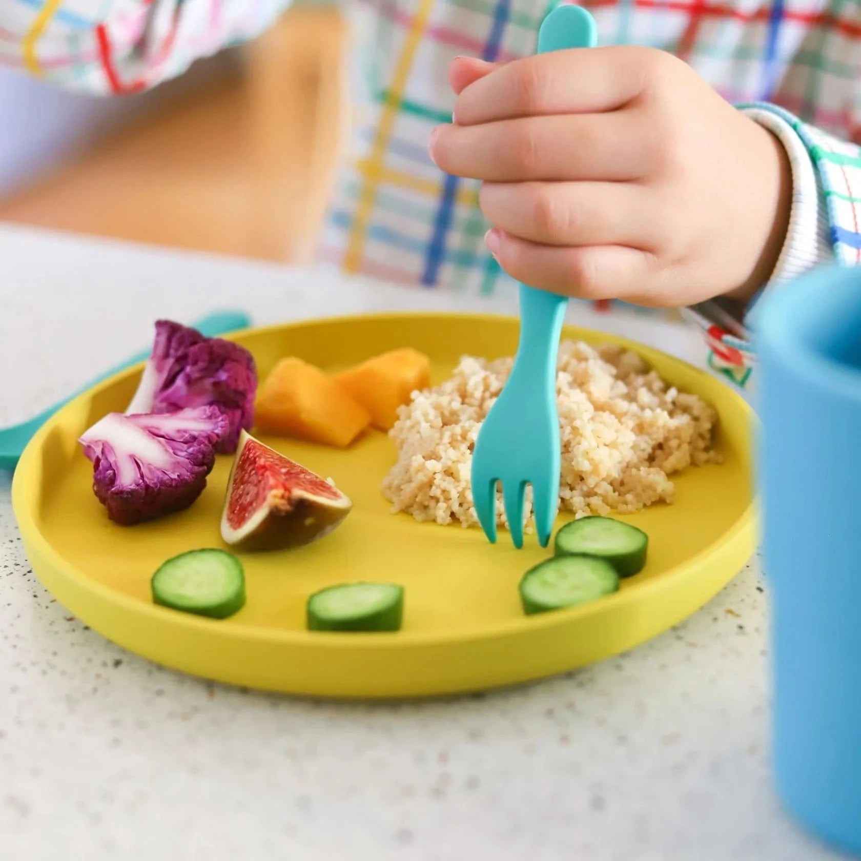 Bobo&Boo Accessory Feeding Plant Based Plate - Yellow