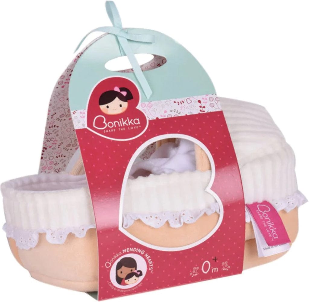 Bonikka Toys Carry Cot with Baby Doll, Bottle & Blanket