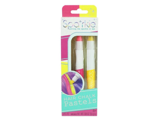 Bright Stripes Accessory Hair Pink/Yellow Hair Chalk Pastels 2 Pack