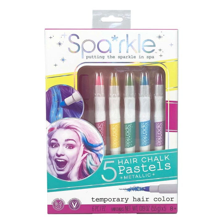 Bright Stripes Accessory Hair Sparkle 5 Metallic Hair Chalk Pastels