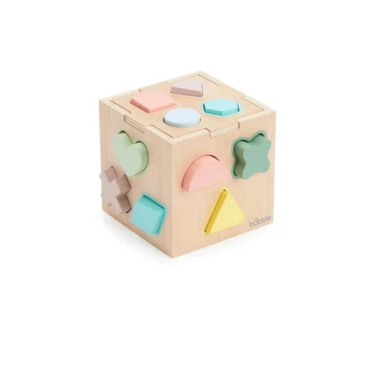 Bubble Toys Soft Wooden Shape Sorting Cube