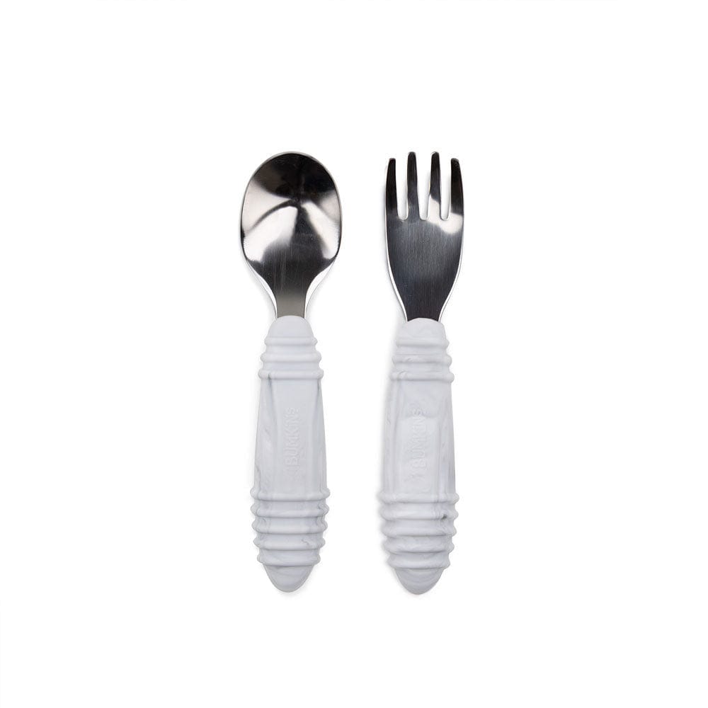 Bumkins Accessory Feeding Bumkins Spoon and Fork - Marble