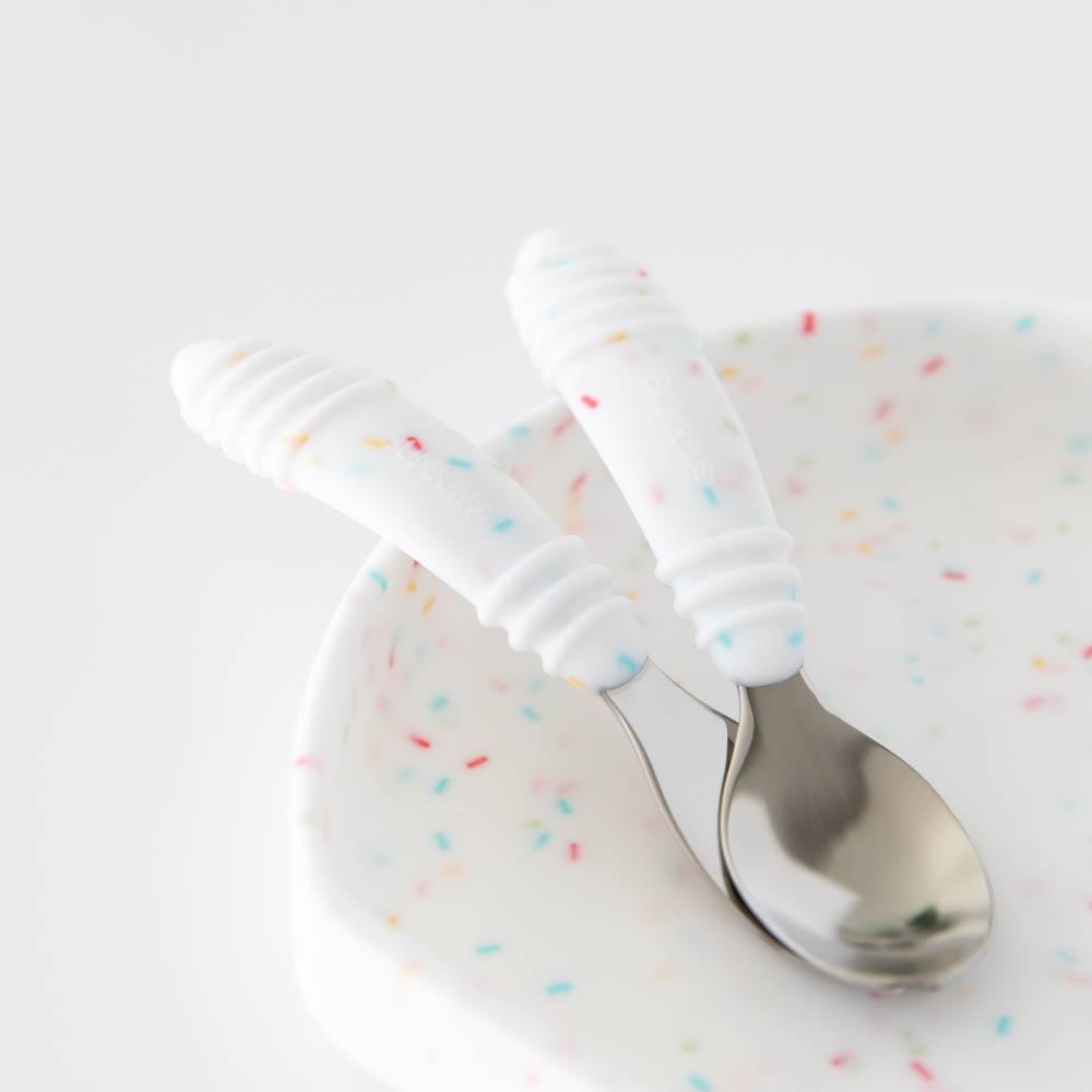 Bumkins Accessory Feeding Bumkins Spoon and Fork - Vanilla Sprinkle
