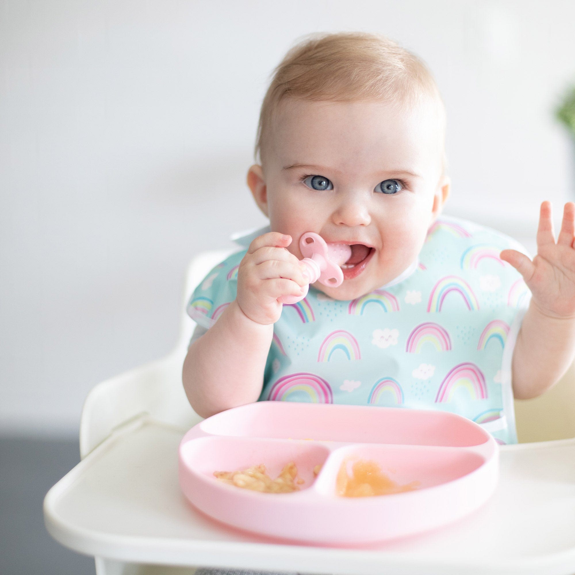 Bumkins Accessory Feeding Silicone Grip Dish - Pink