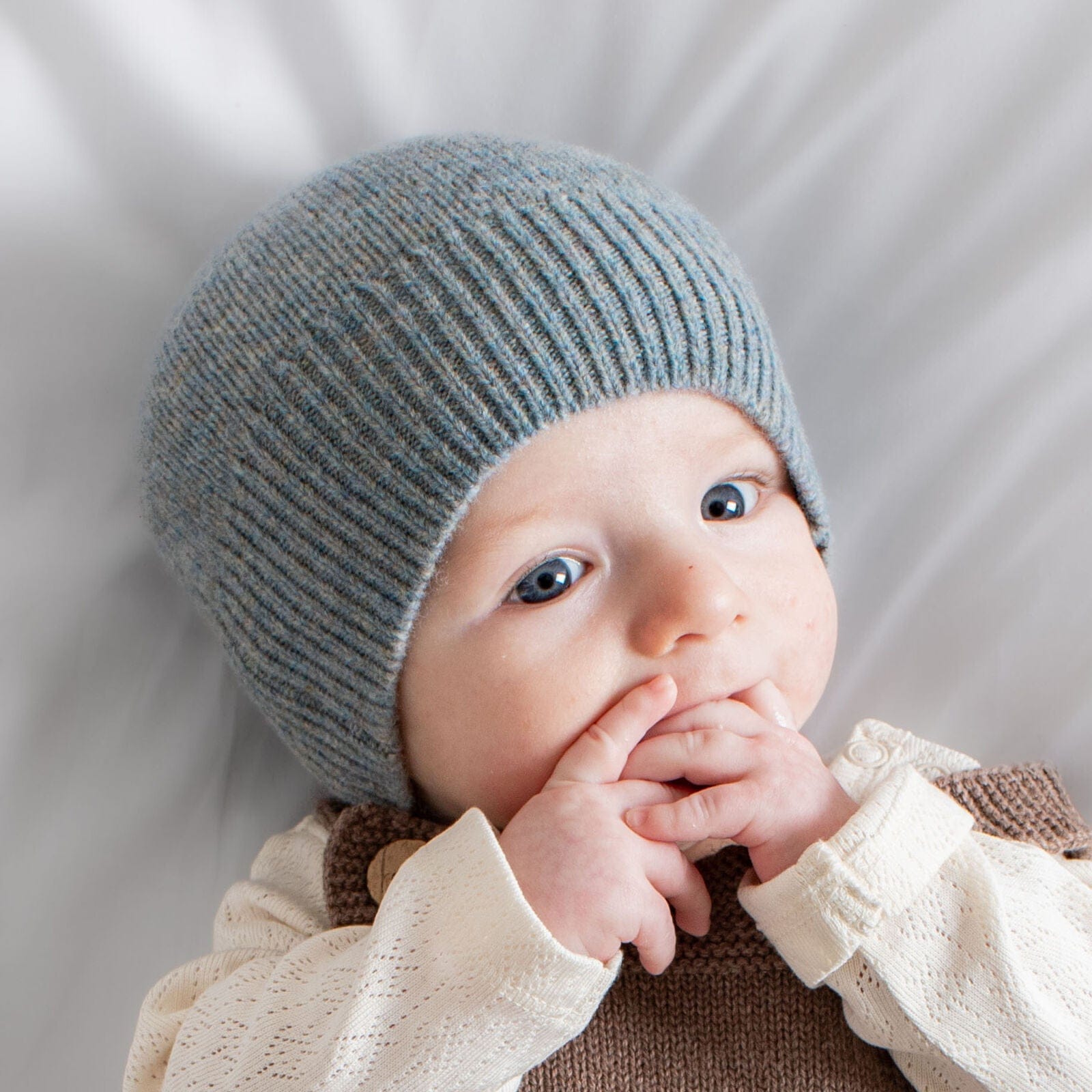 Burrow & Be Accessories Hats 100% Wool Baby Hat - Stone Blue