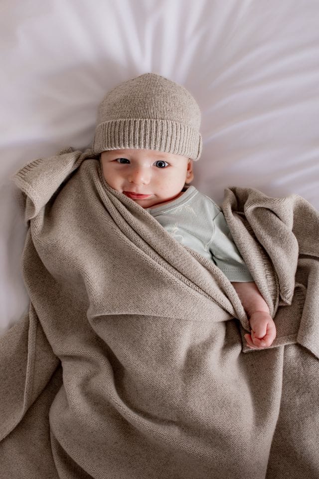 Burrow & Be Accessories Hats 100% Wool Baby Hat - Stone Taupe