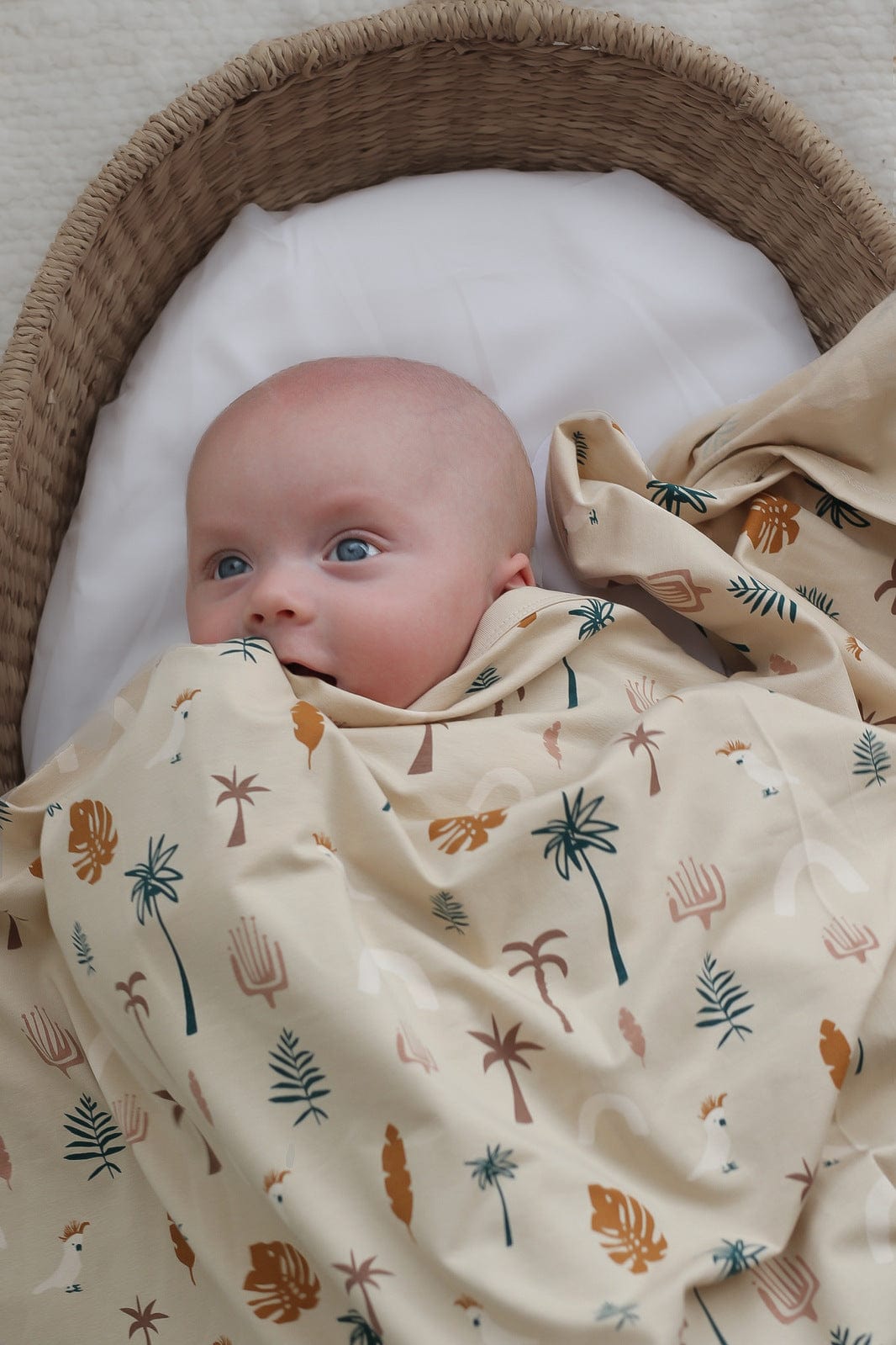 Burrow & Be Accessory Blanket Jungle Stamp Swaddle