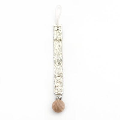 Burrow & Be Baby Accessory Gold Leather Pacifier Clips