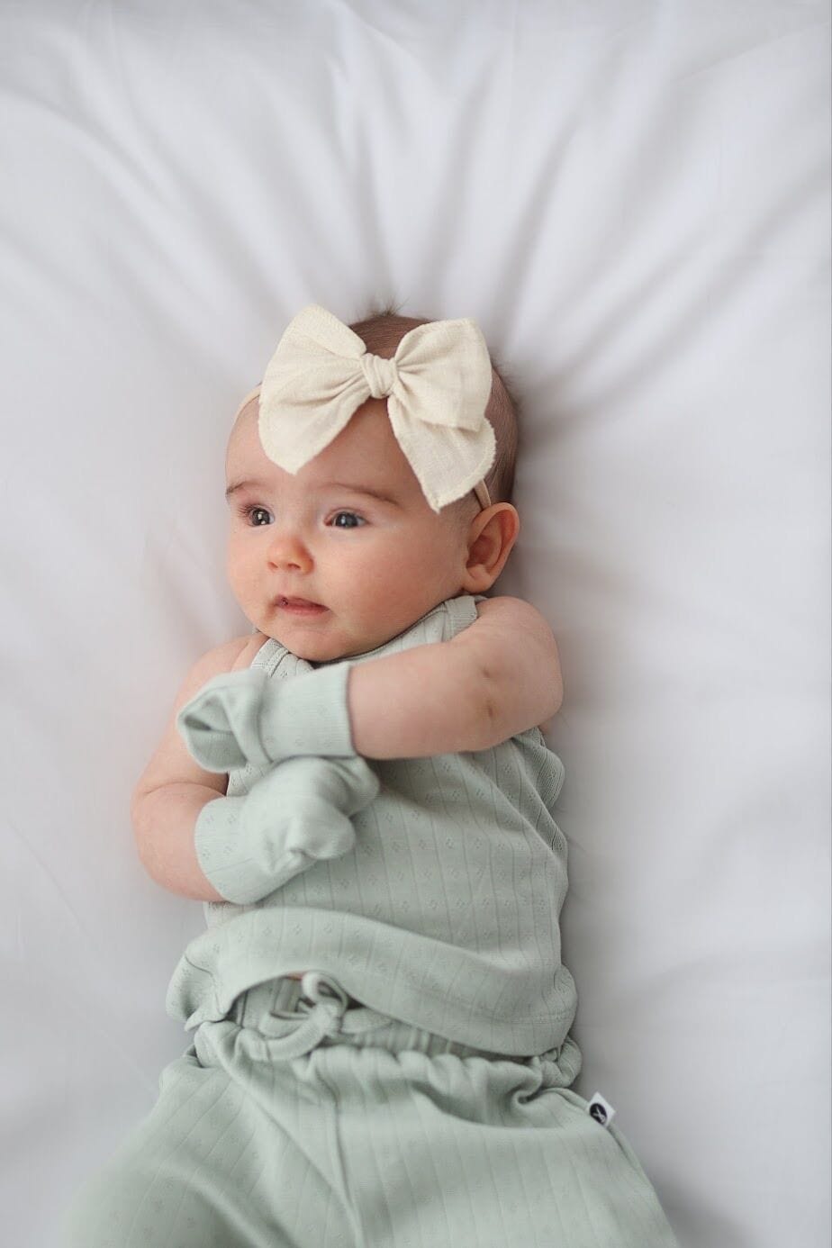 Burrow & Be Baby Accessory Haze Pointelle Baby Mittens