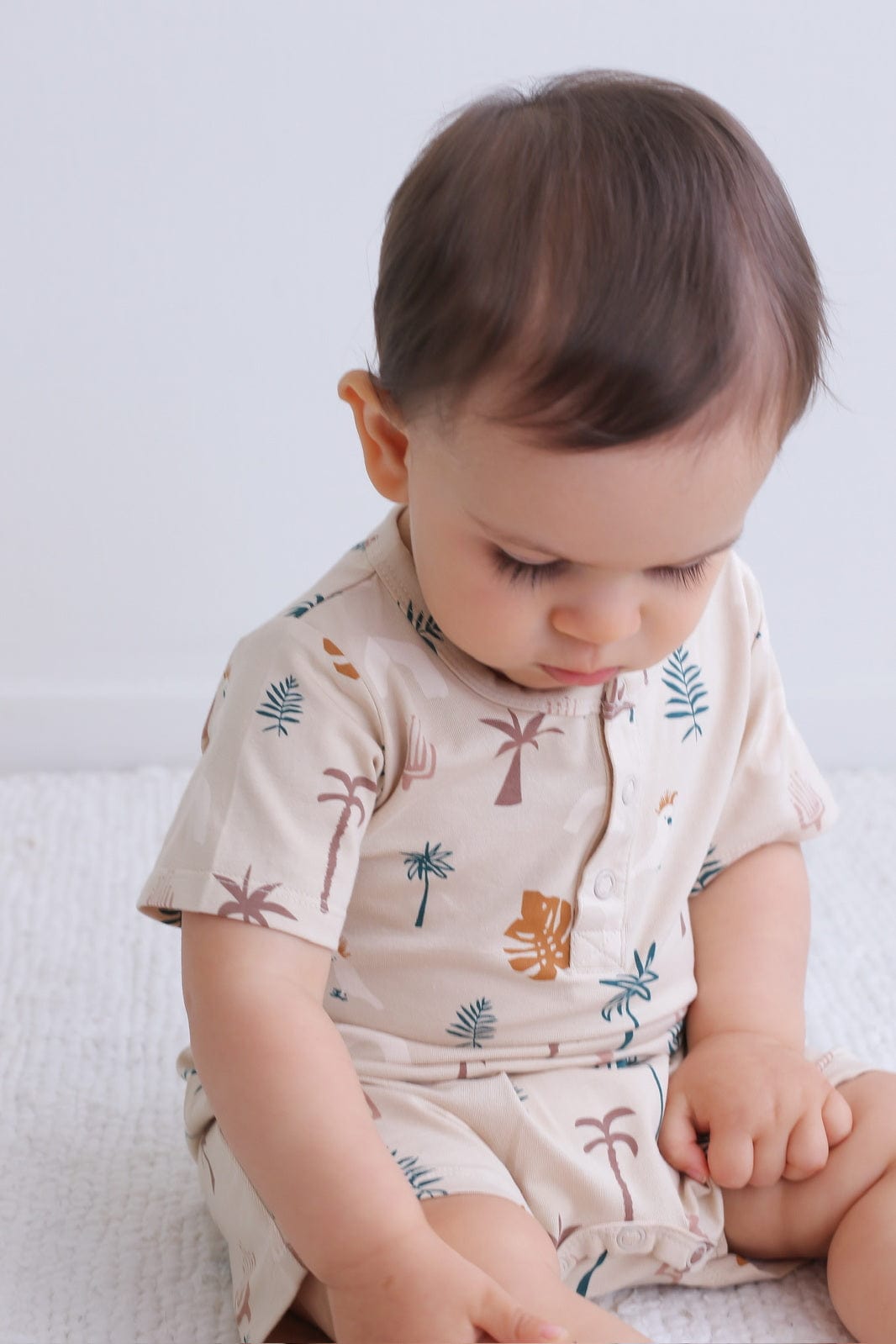 Burrow & Be Boys All In Ones Jungle Stamp Alex Romper