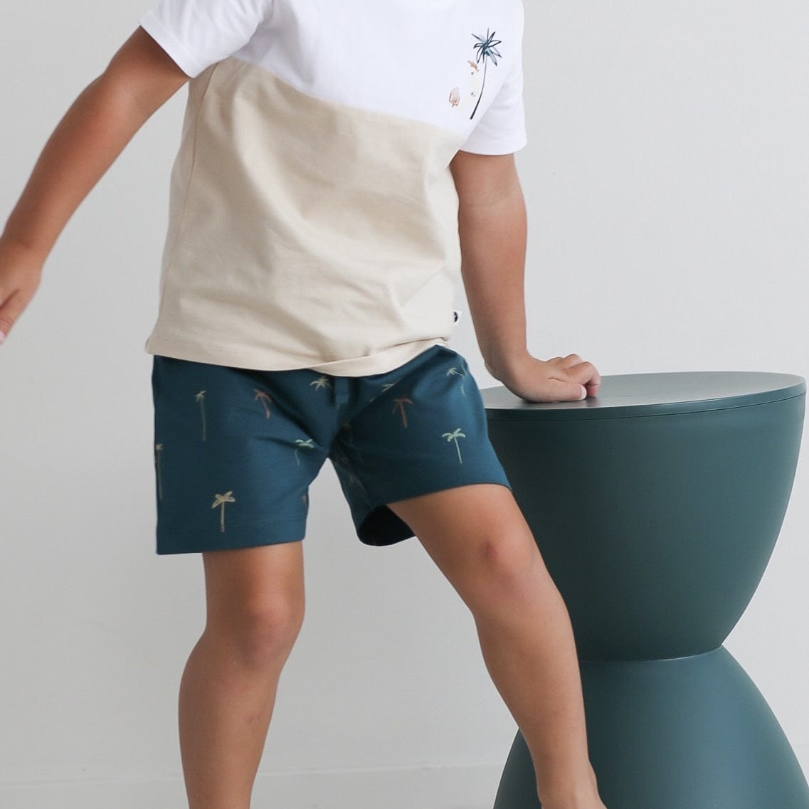 Burrow & Be Boys Bottoms Palm Leo Shorts