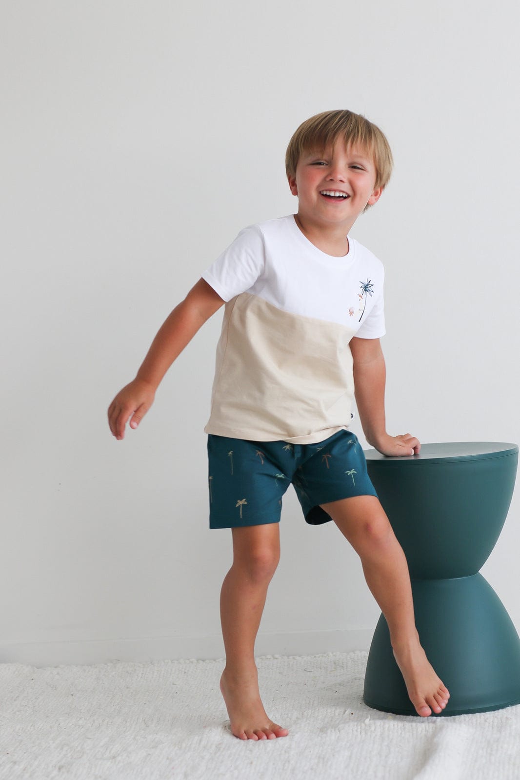 Burrow & Be Boys Bottoms Palm Leo Shorts