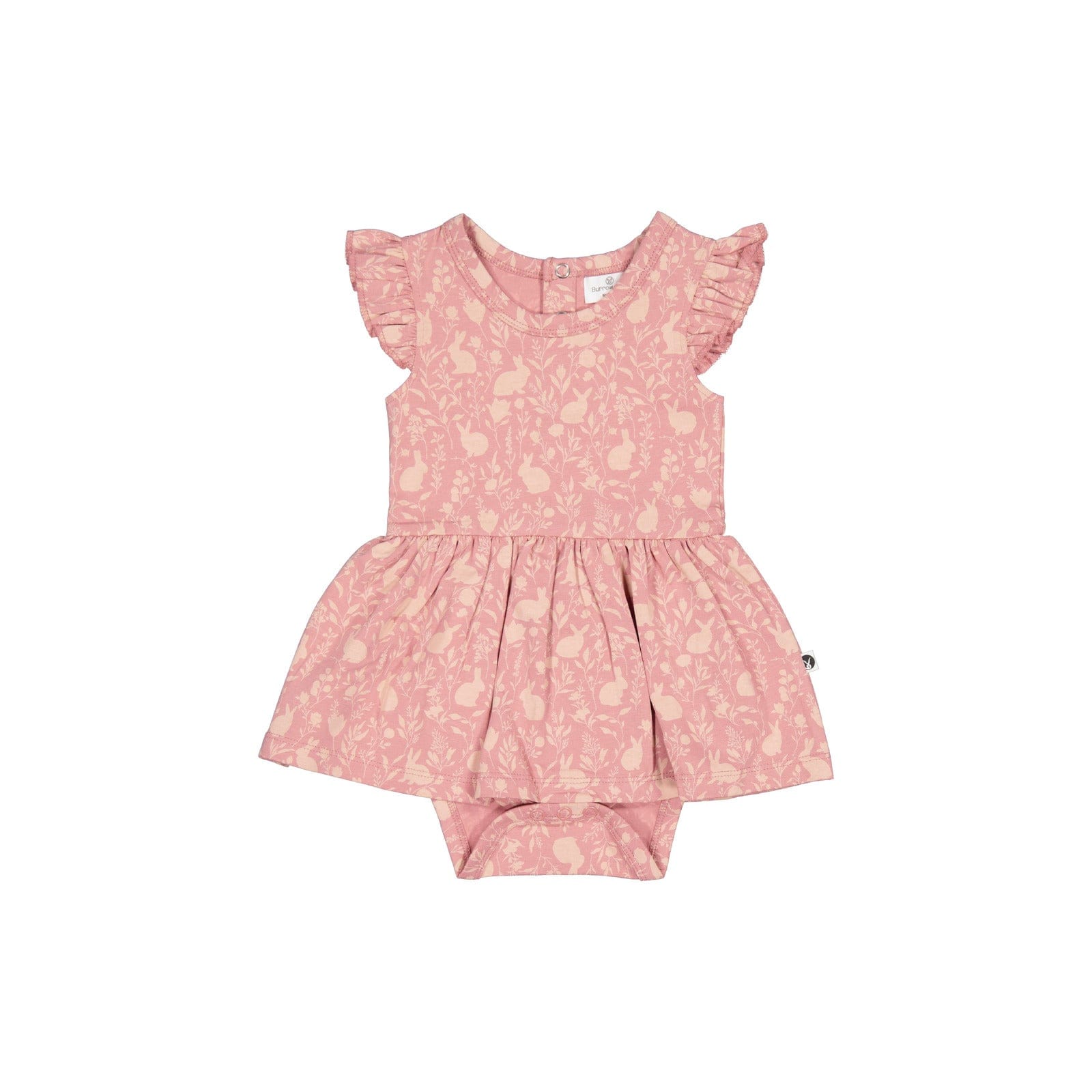 Burrow & Be Girls Dress Mead-Doe Flutter Baby Dress