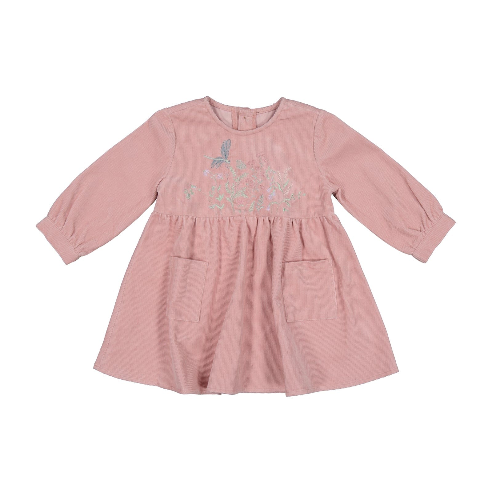 Burrow & Be Girls Dress Milly Corduroy Dress - Meadow Rose