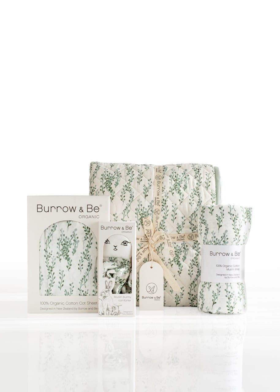 Burrow & Be Linen String of Pearls Organic Bedding Set Super Deal