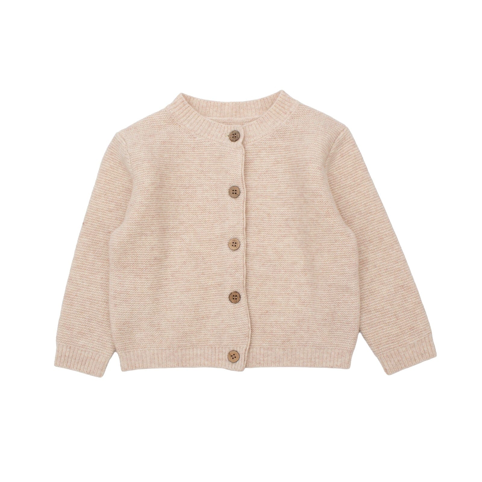 Burrow & Be Unisex Jumper 100% Wool Cardigan - Ecru