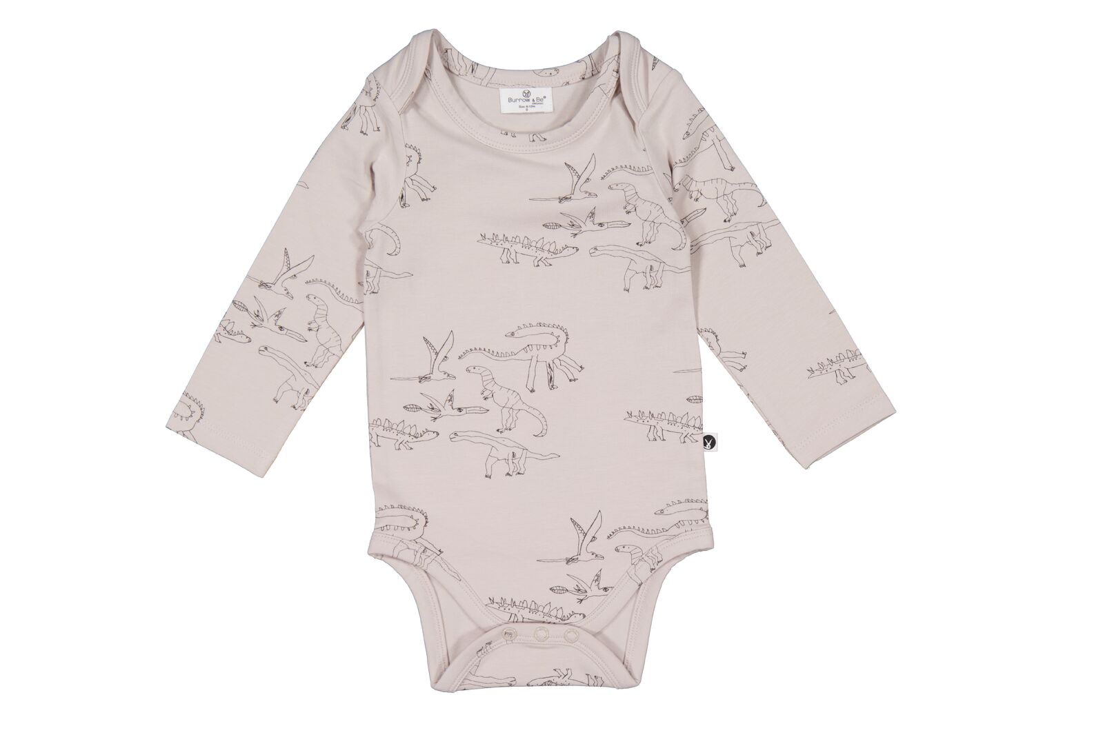 Burrow & Be Unisex Onesie 0-3M Dino Roar Long Sleeve Bodysuit