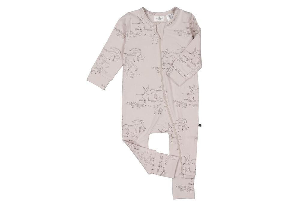 Burrow & Be Unisex Onesie Dino Roar Long Sleeve Zipsuit