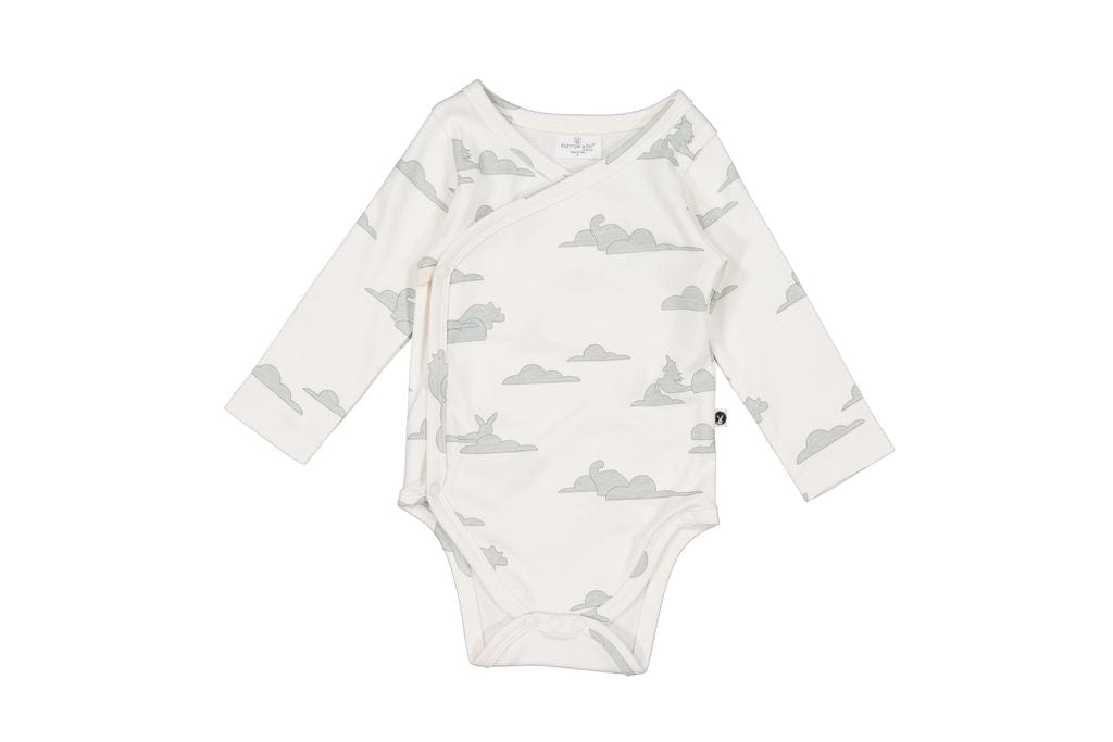 Burrow & Be Unisex Onesie Dreamscape Long Sleeve Kimono Bodysuit