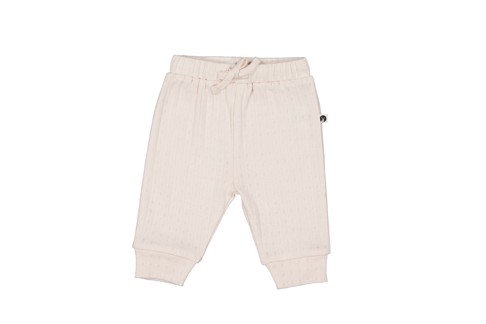Burrow & Be Unisex Pants NB Almond Blush Pointelle Baby Pants