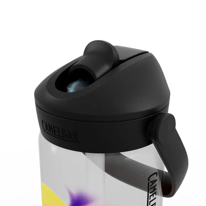 Camelbak Thrive flip straw drinking bottle, 400ml, featuring a wide-mouth feeding design with a flip-up straw for easy hydration.