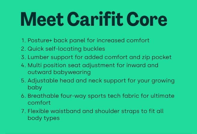 Carifit+ Multi-Position Core Baby Carrier - Black Leopard - Parnell Baby Boutique