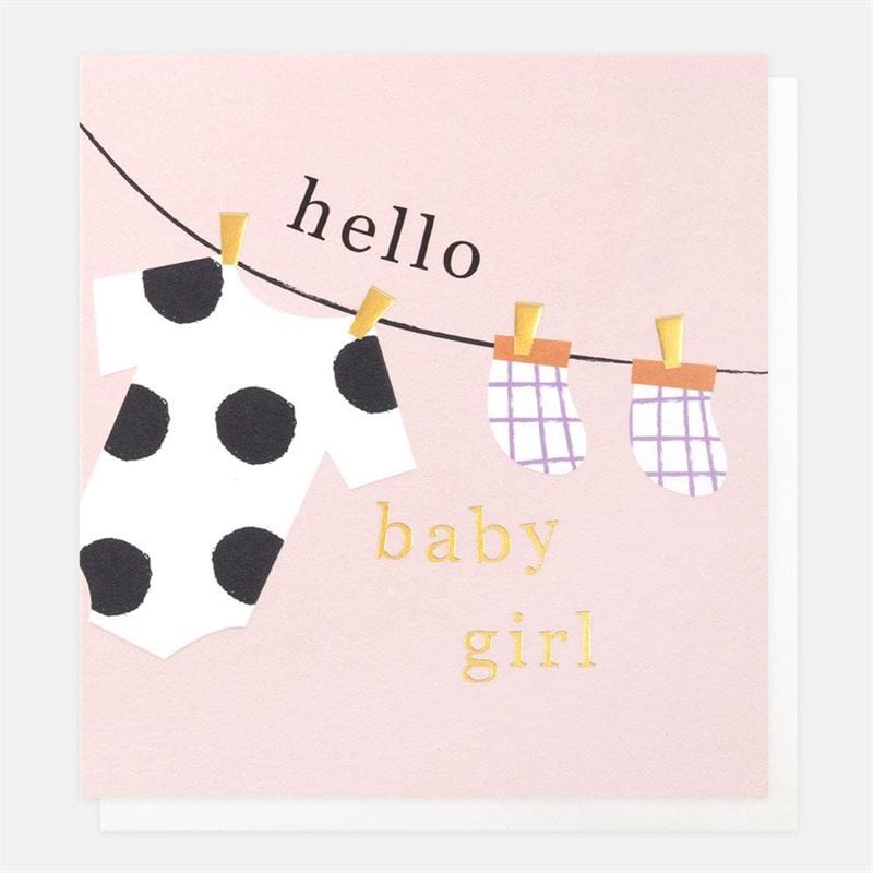 Caroline Gardner Gift Card Hello Baby Girl - Baby Card