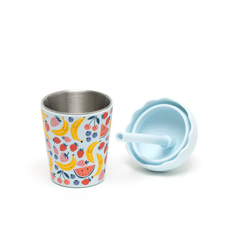 Chino Club Accessory Feeding Fruits Blue Mini Smoothie Cup & Straw 200ml