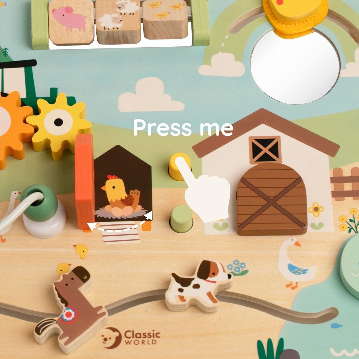 Classic World Toys Busy Board - Farm