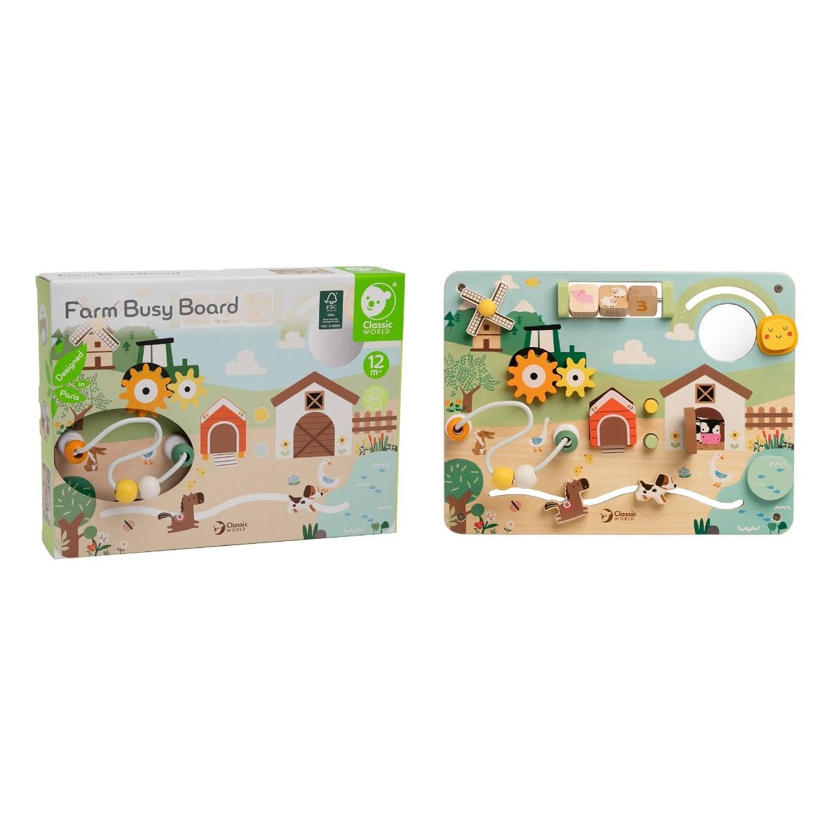 Classic World Toys Busy Board - Farm