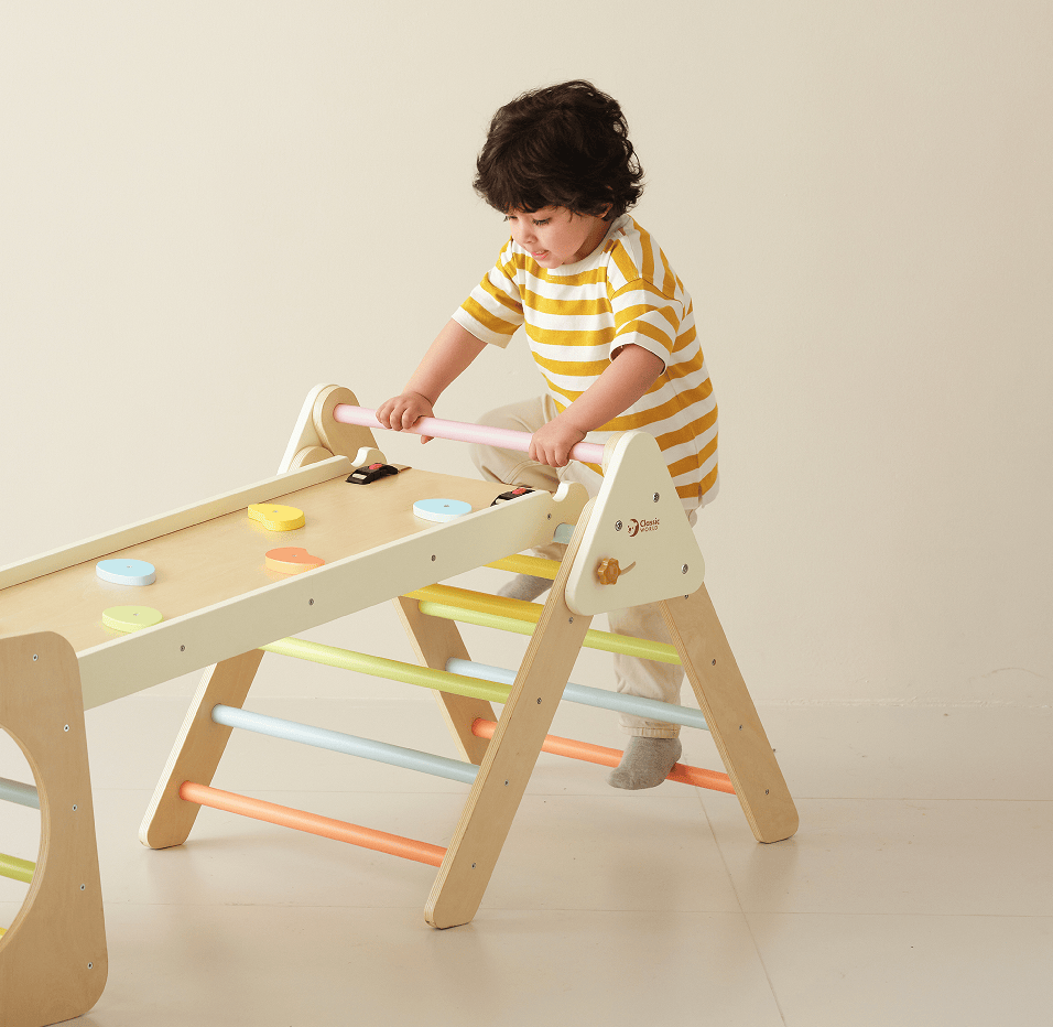 Classic World Toys Foldable 5-in-1 Children Triangle Climbing Set