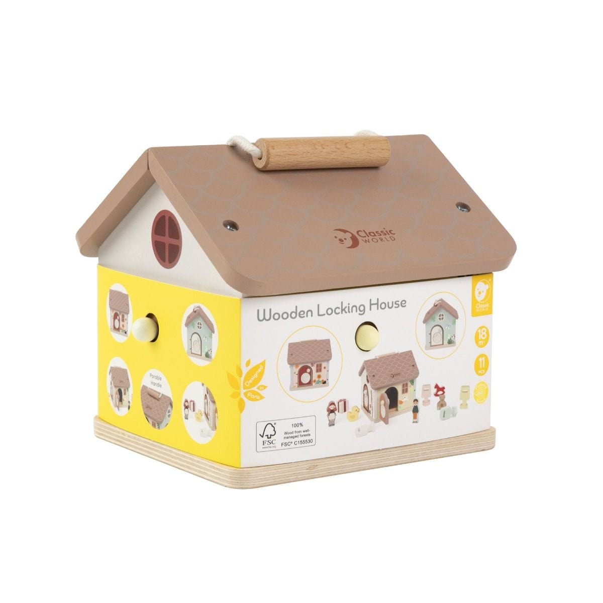 Classic World Toys Wooden Locking House
