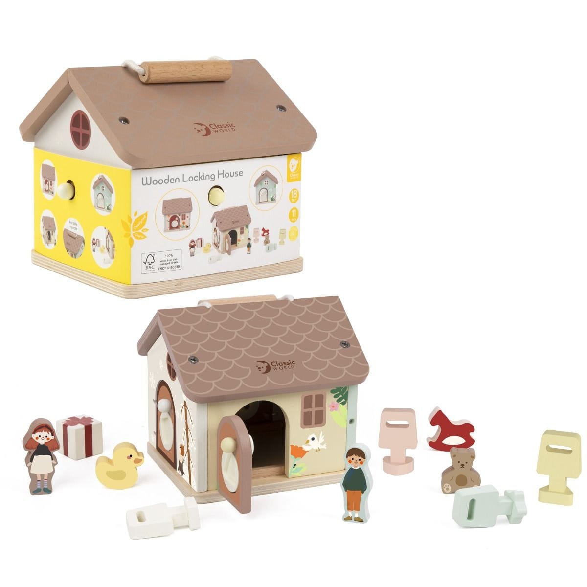 Classic World Toys Wooden Locking House