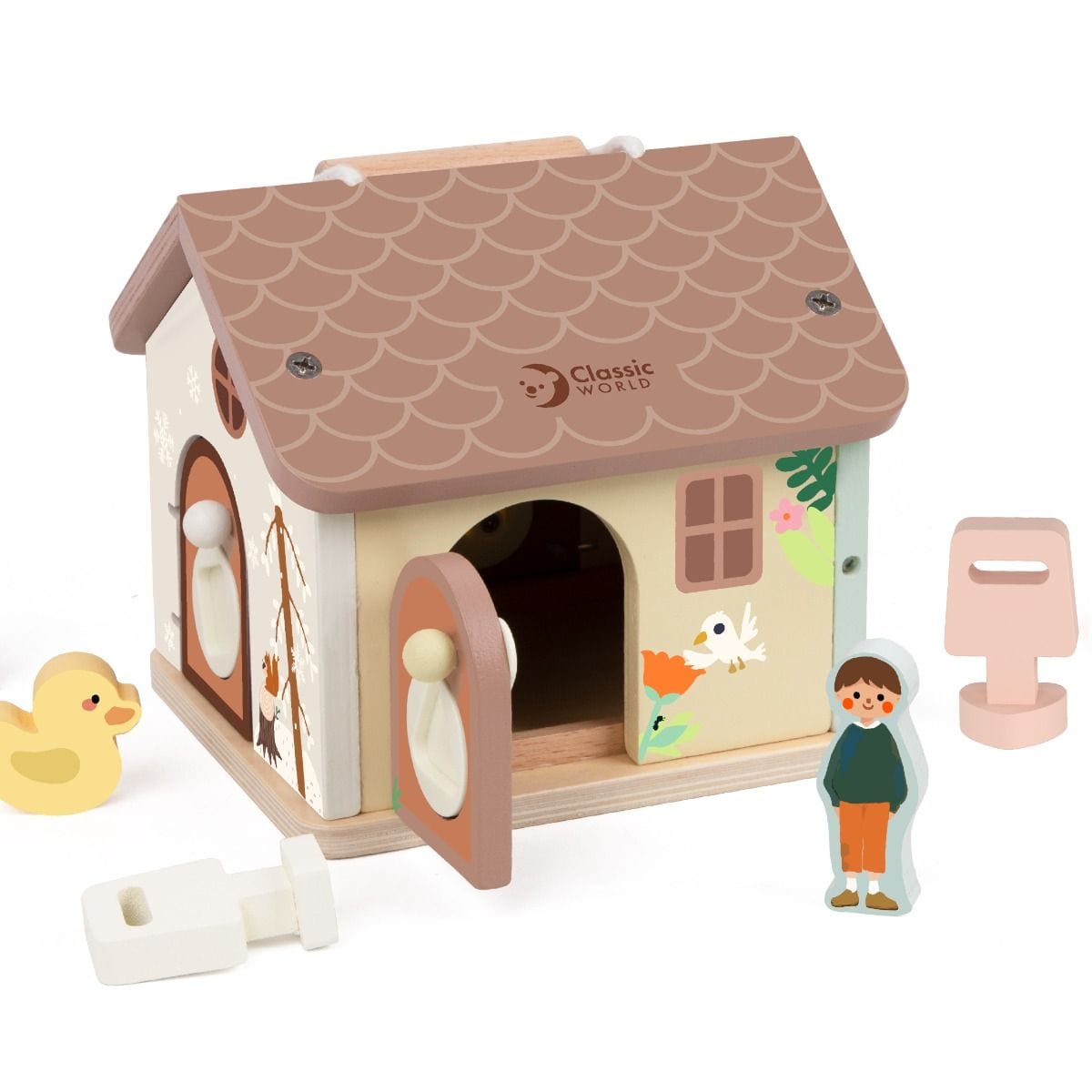 Classic World Toys Wooden Locking House