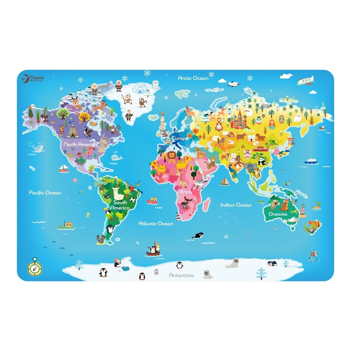 Classic World Toys World Map 48Pc Puzzle