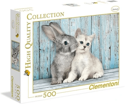 Clementoni Toys Cat & Bunny 500pc Puzzle