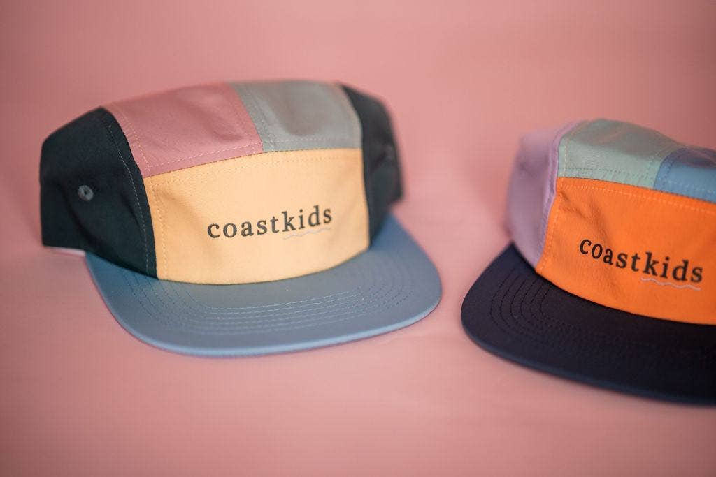 Coast Kids Hats Kids Five Panel Cap - Little Austi Hat: Yellow front