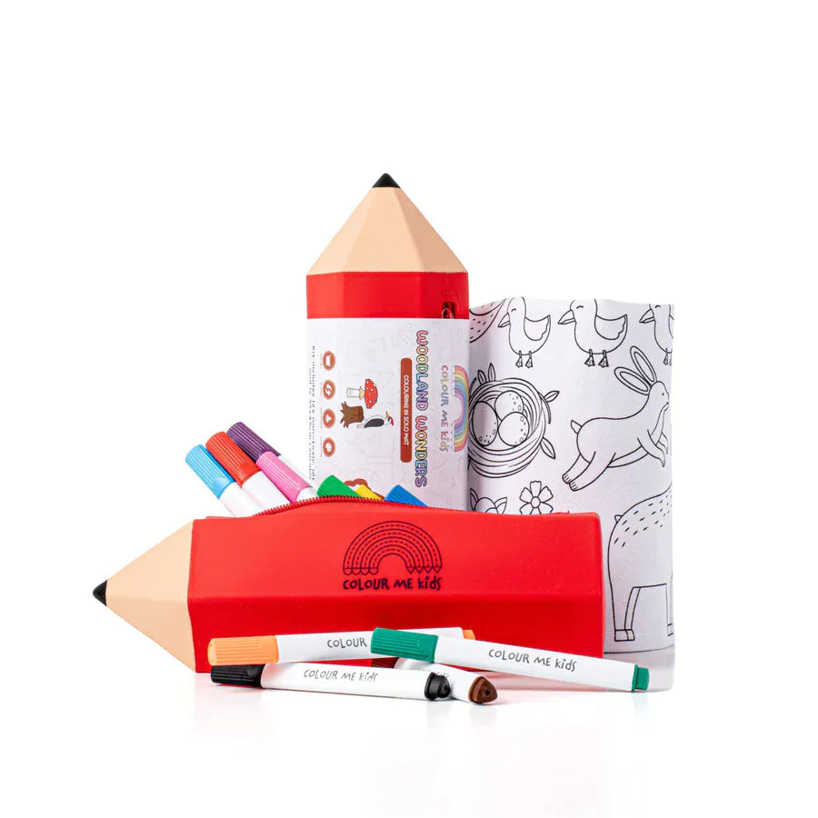 Colour Me Kids Accessory Feeding Washable, Reusable Colouring-In Solo Mats with Pens