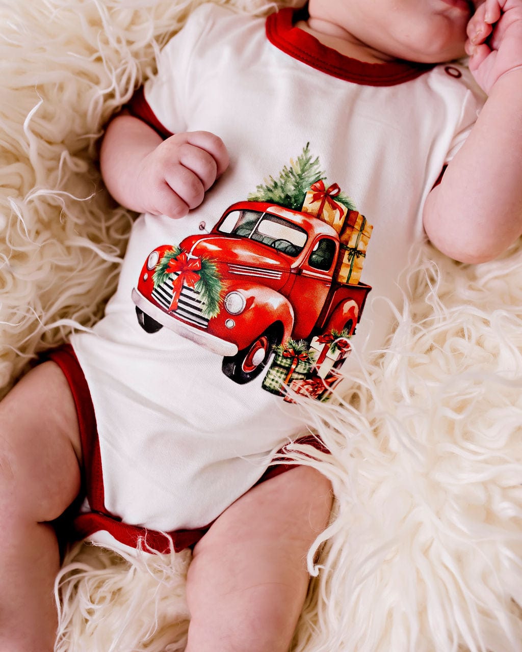 Confetti Kidz Boys Onesie Christmas Truck Bodysuit