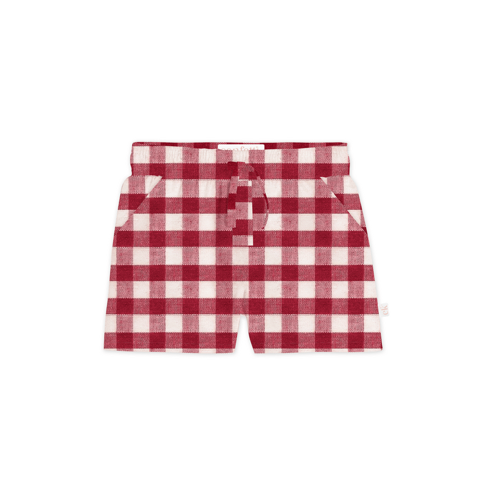 Confetti Kidz Boys Pant 1Y Red Gingham Pocket Shorts