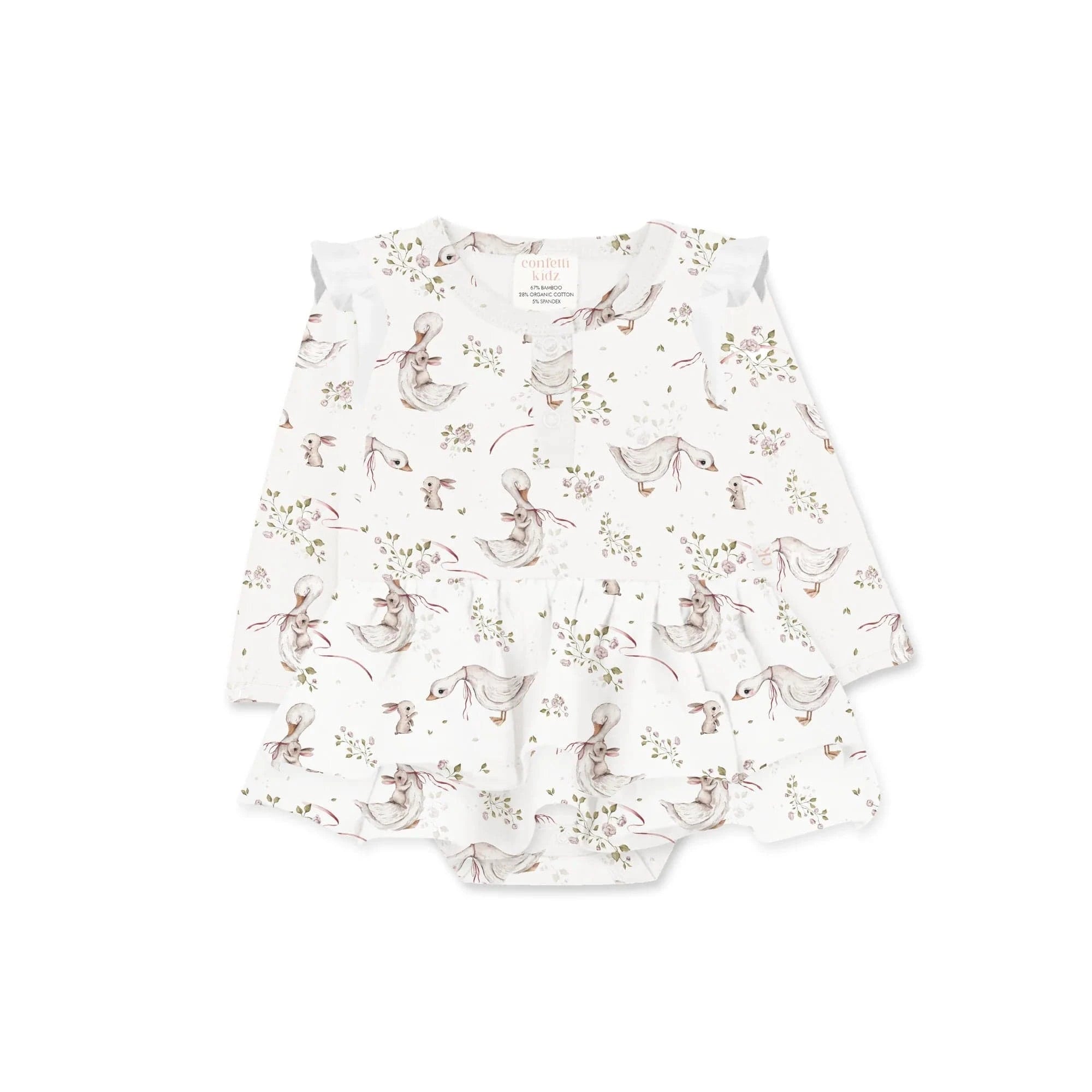 Confetti Kidz Girls Dress Onesie Flutter Dress - Forever Friends