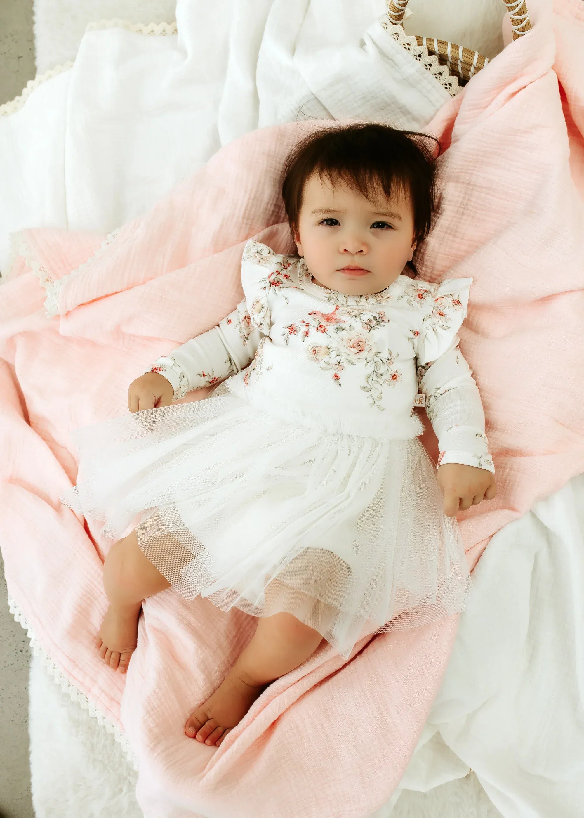 Confetti Kidz Girls Dress Rose Garden - Onesie Tutu Dress