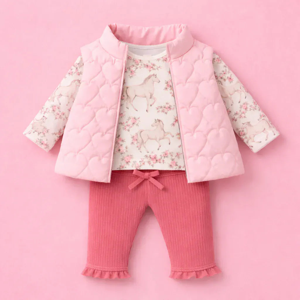 Confetti Kidz Girls Jacket Sweetheart Quilted Puffer Vest
