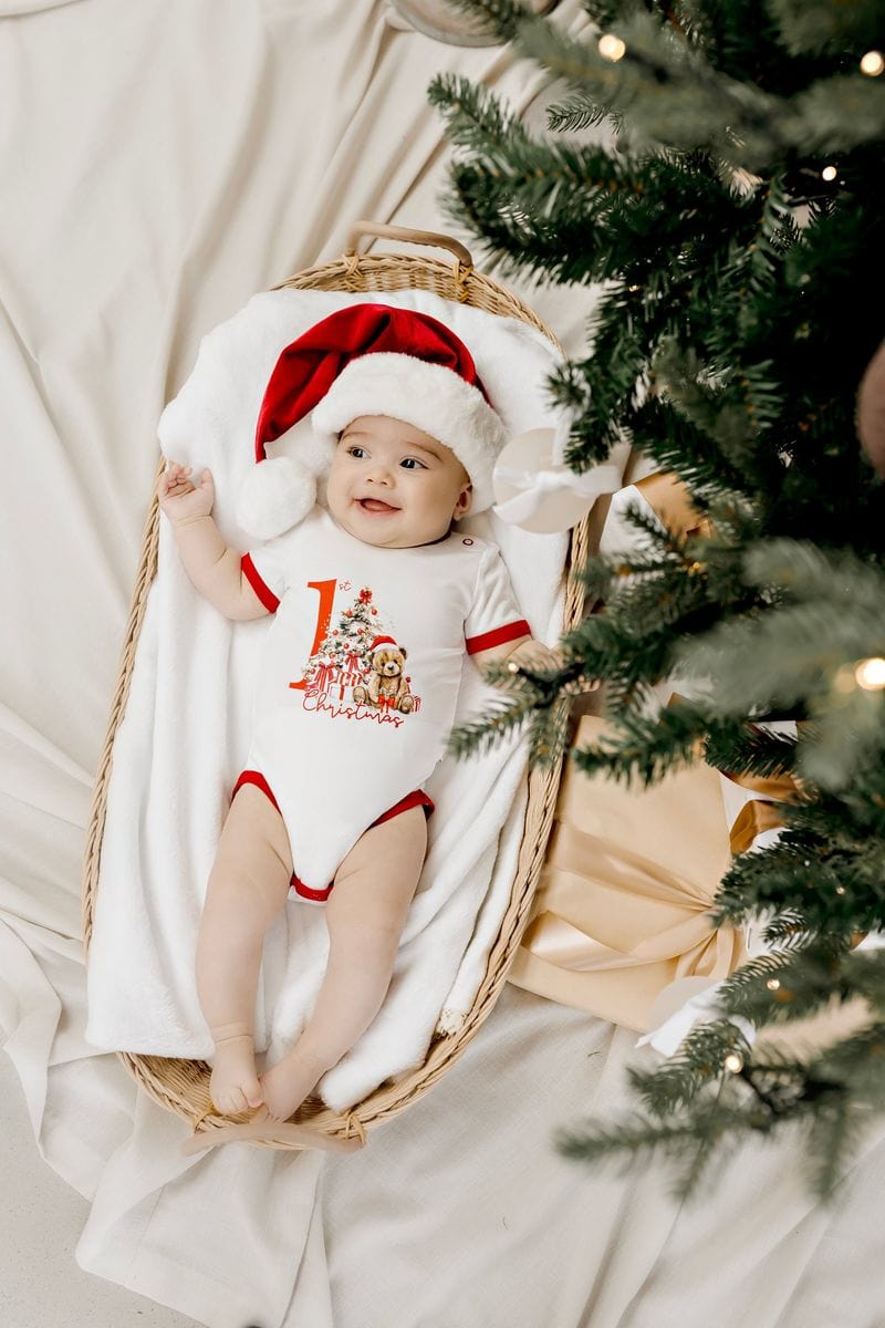 Confetti Kidz Girls Onesie My First Christmas Bamboo Bodysuit
