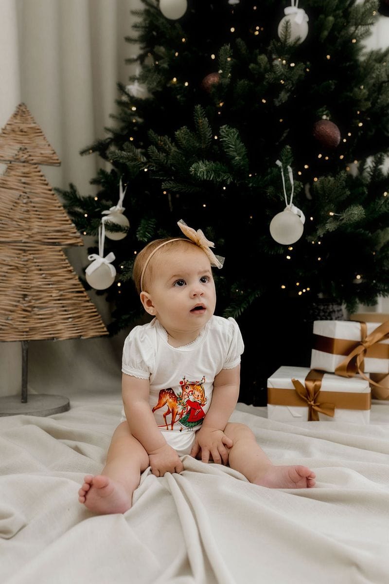 Confetti Kidz Girls Onesie Reindeer Belle Bamboo Bodysuit