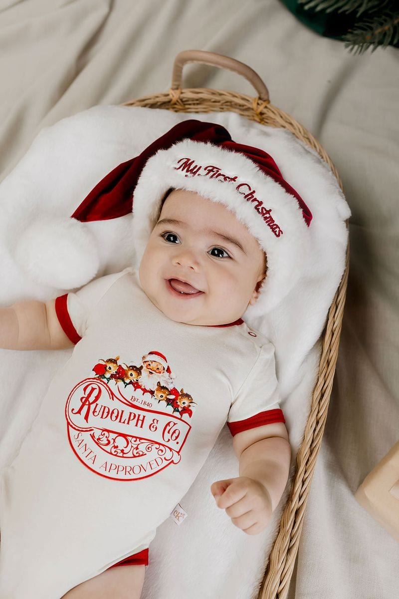 Confetti Kidz Girls Onesie Rudolph + Co. Bamboo Bodysuit