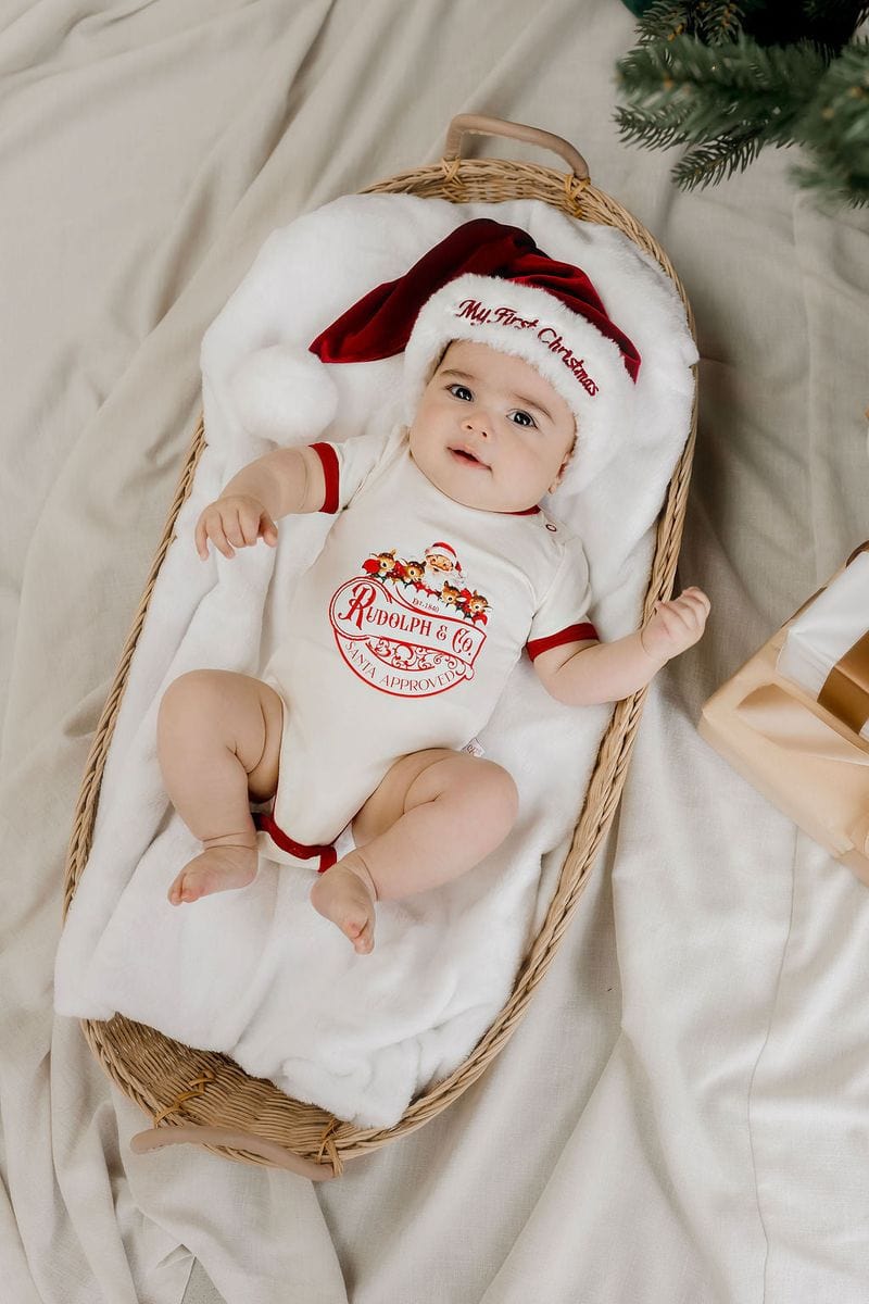 Confetti Kidz Girls Onesie Rudolph + Co. Bamboo Bodysuit