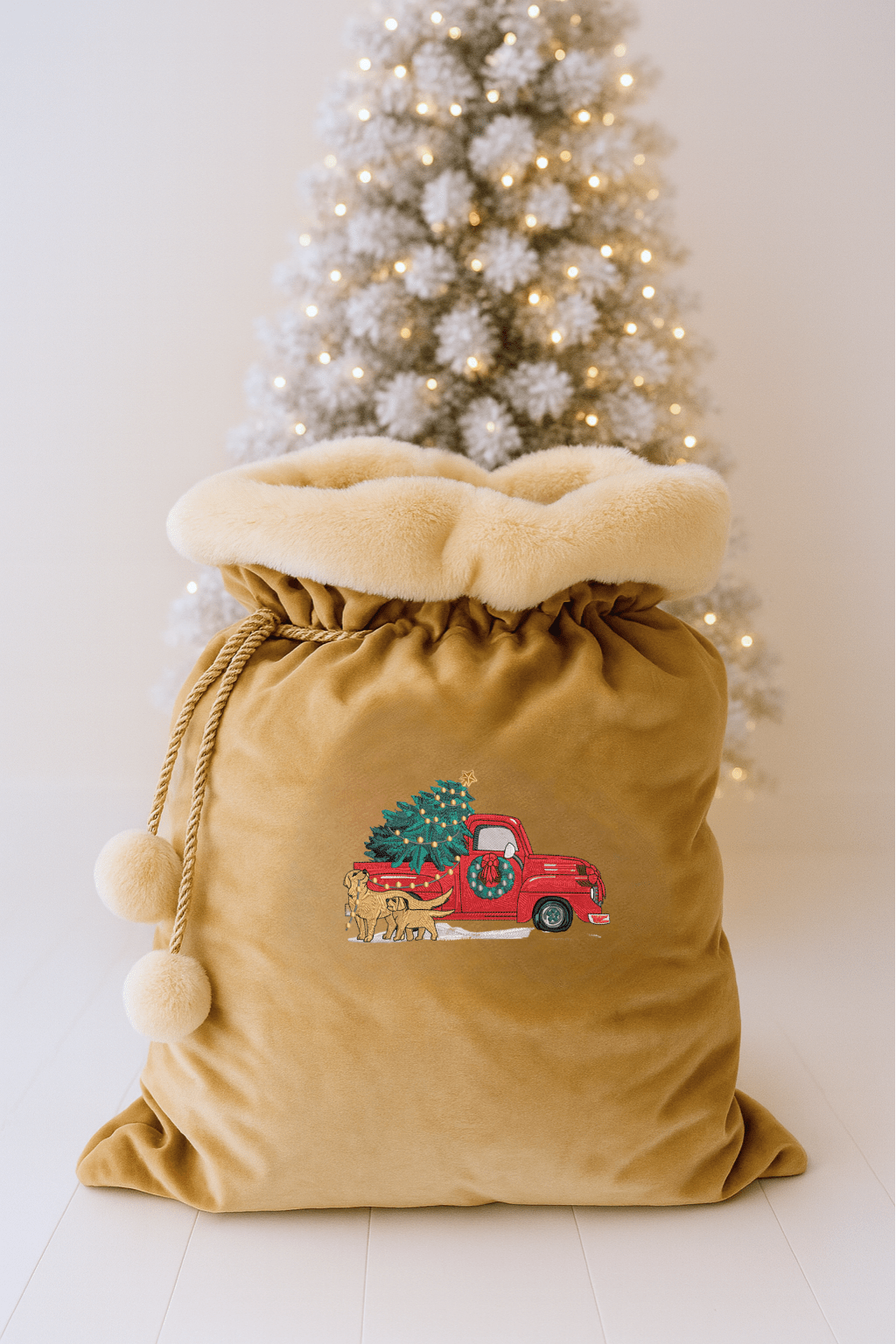 Confetti Kidz Toys Christmas Truck Deluxe Embroidered Santa Sacks