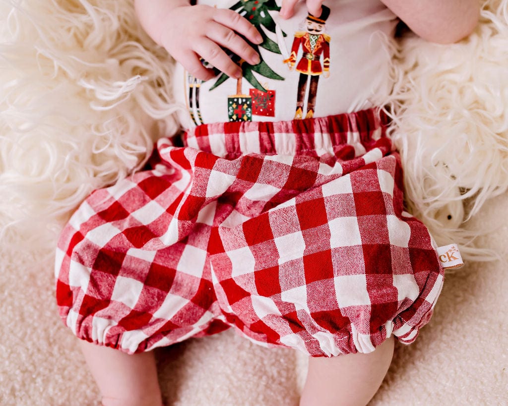 Confetti Kidz Unisex Pants Red Gingham Bloomers